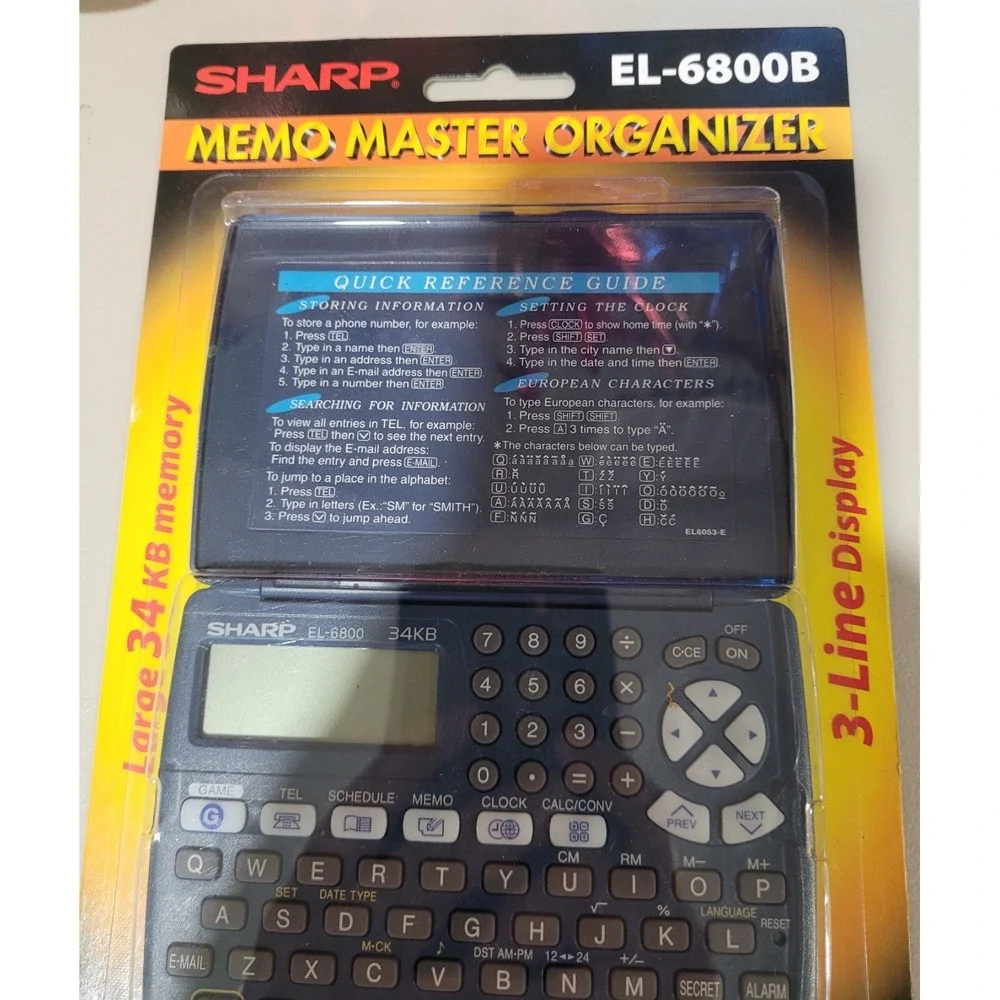 NIP Memo Master Organizer Large 34 KB Memory 3 Line Display